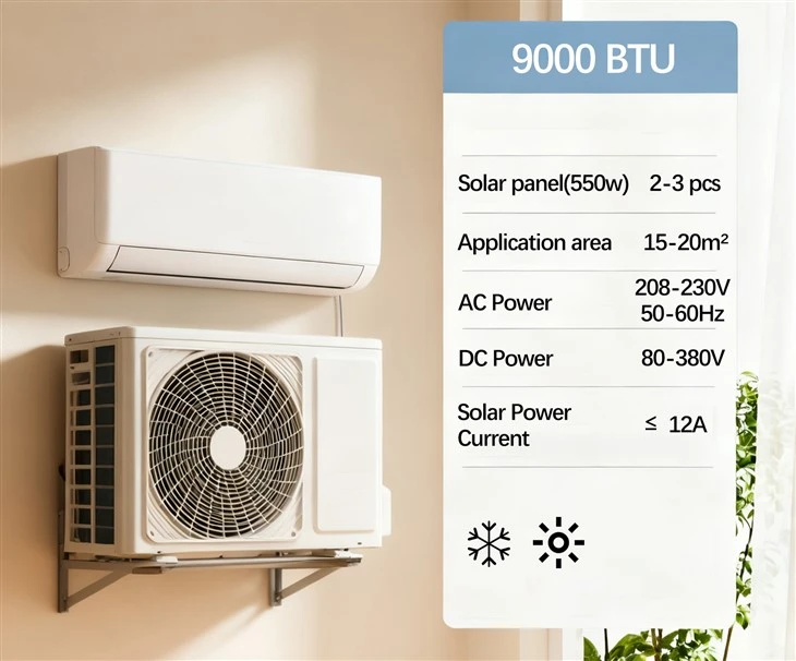 9000BTU Hnub Ci Hluav Taws Xob Cua Txias Rau Tsev