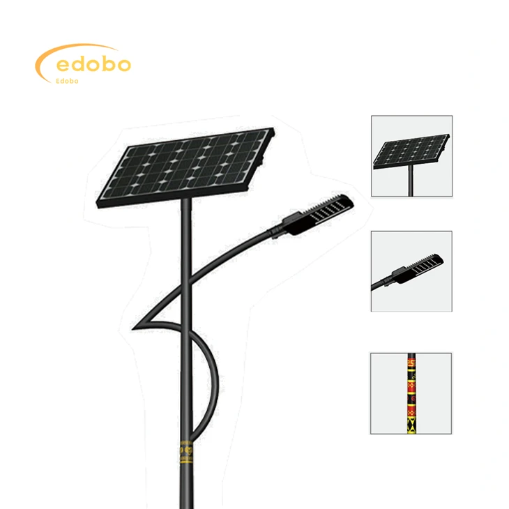 Customized Solar Street Lights Nrog Ib Leeg Ib Leeg Thiab Ob Lub Cev Rau Txoj Kev Siv