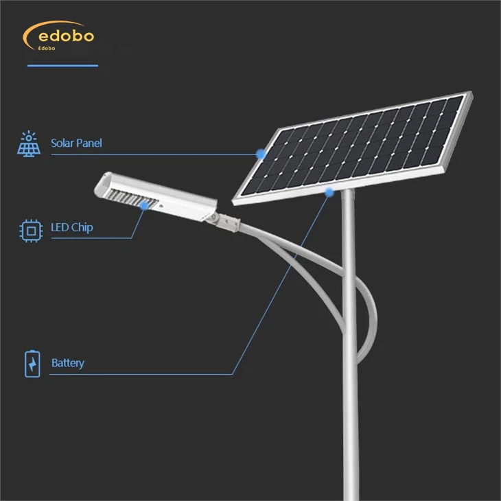 LED Txoj Kev Teeb Nrog Lithium Roj Teeb Hnub Ci Txoj Kev Teeb