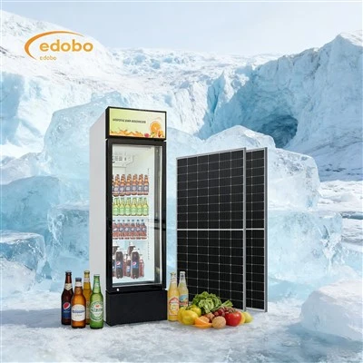 AC/DC Solar Powered Beverage Freezer Glass Door Wine Freezer